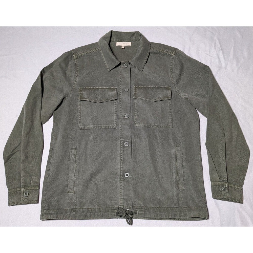 SIDE STITCH Los Angeles Women Small Green‎ Lyocell Cotton Lightweight Jacket - Picture 3 of 15